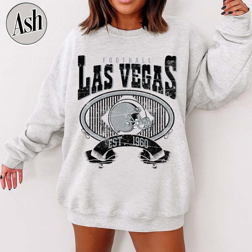Las Vegas Football Vintage Style Crewneck Sweatshirt 17